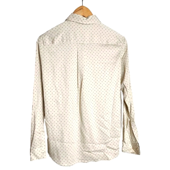 Uniqlo Rayon Printed Long Sleeve Blouse in Beige Size XS - Picture 2 of 6